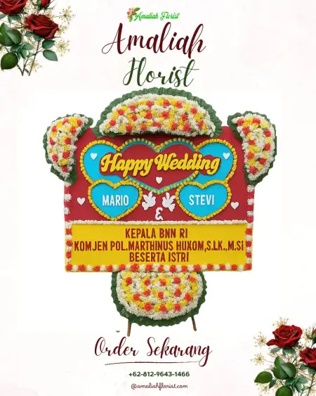 Papan Bunga Pernikahan Babakan Sari
